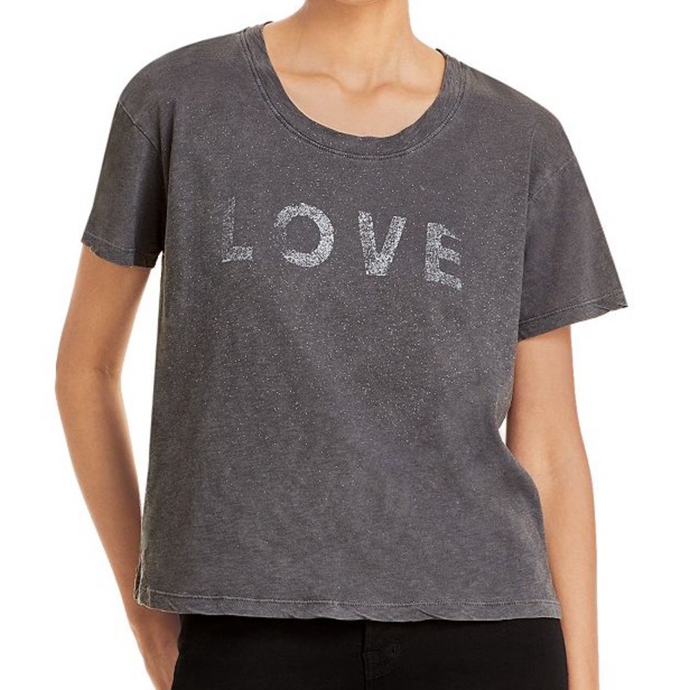 Sundry Cotton Glitter Love Tee